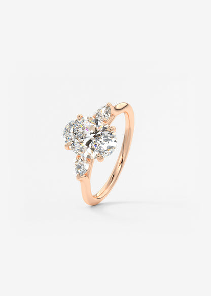 Oval Solitaire With Raised Basket Gallery Lab Grown Diamond Engagement Ring