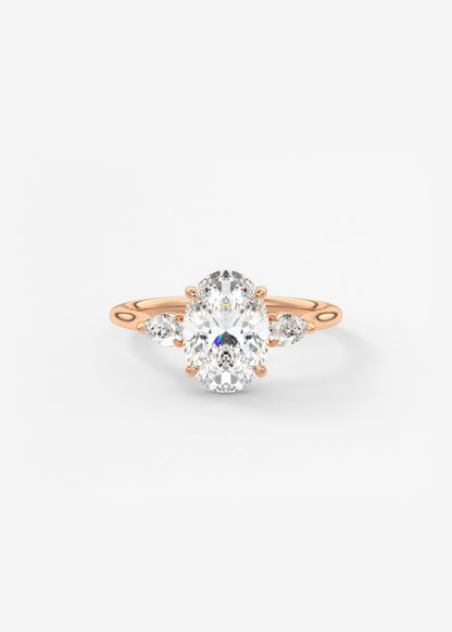 Oval Solitaire With Raised Basket Gallery Lab Grown Diamond Engagement Ring