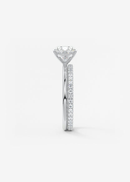 Oval Solitaire With Raised Basket Gallery Lab Grown Diamond Engagement Ring