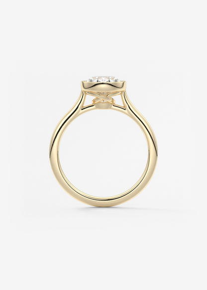 Oval Solitaire With Raised Basket Gallery Lab Grown Diamond Engagement Ring
