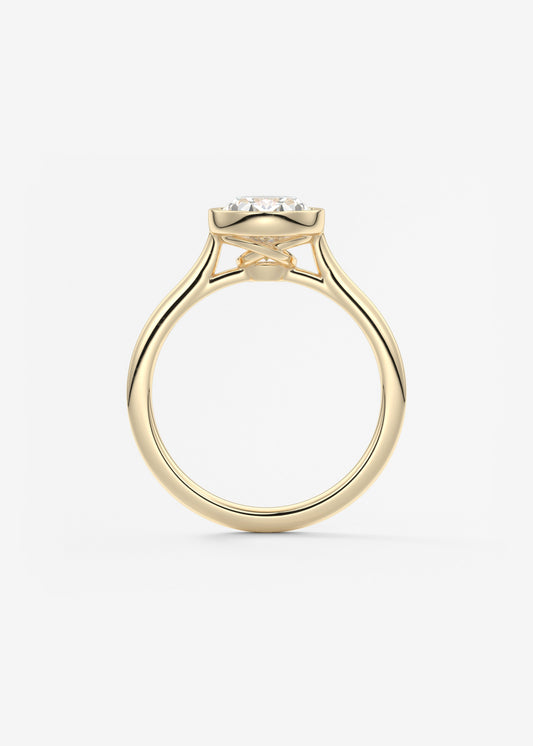 Oval Solitaire With Raised Basket Gallery Lab Grown Diamond Engagement Ring
