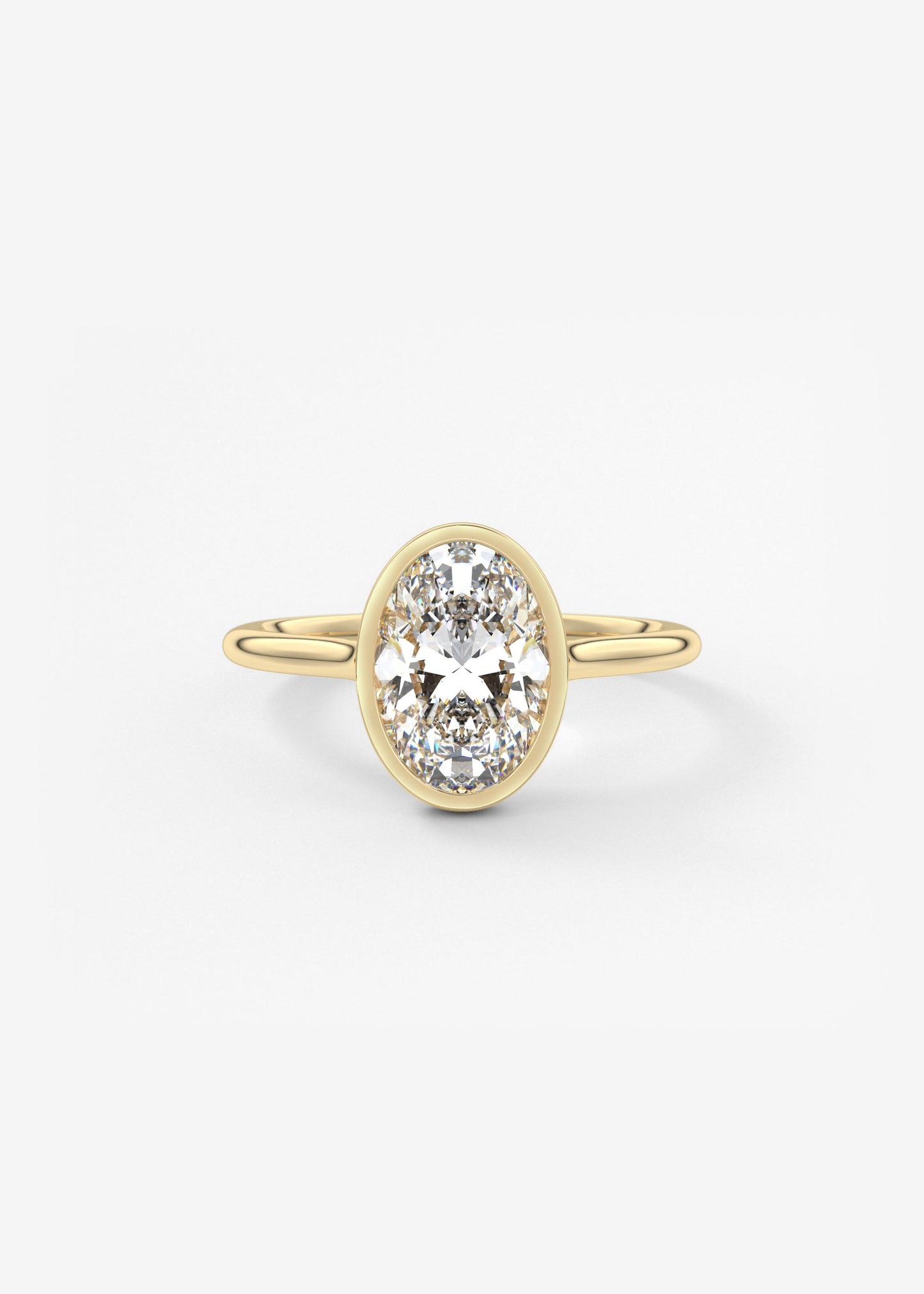 Oval Solitaire With Raised Basket Gallery Lab Grown Diamond Engagement Ring