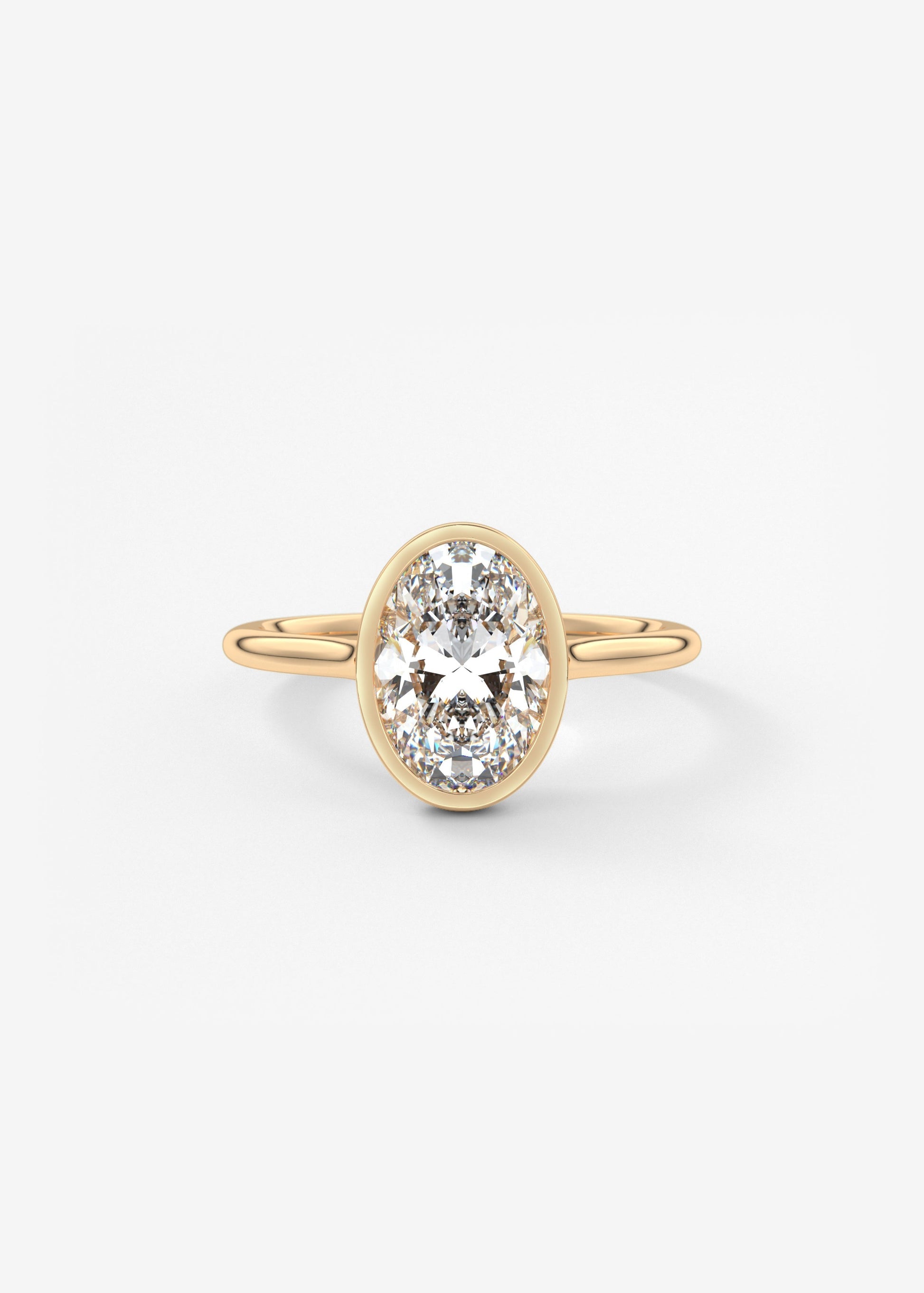 Oval Solitaire With Raised Basket Gallery Lab Grown Diamond Engagement Ring