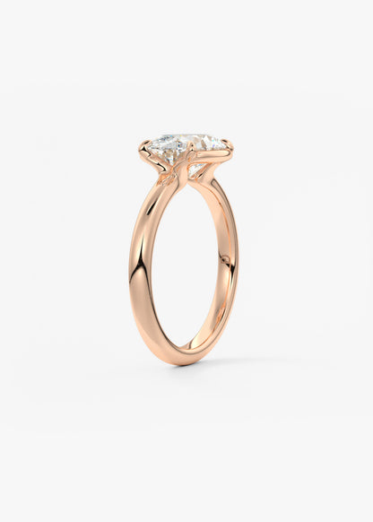 Oval Solitaire With Raised Basket Gallery Lab Grown Diamond Engagement Ring