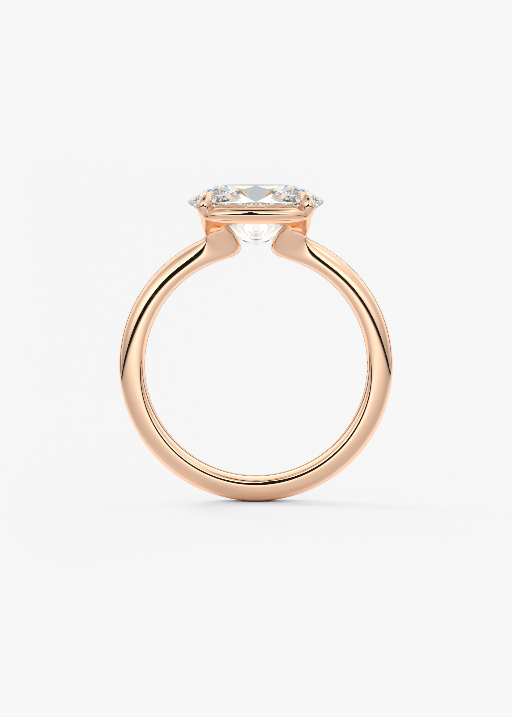 Oval Solitaire With Raised Basket Gallery Lab Grown Diamond Engagement Ring