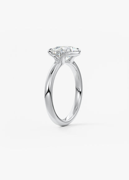 Oval Solitaire With Raised Basket Gallery Lab Grown Diamond Engagement Ring