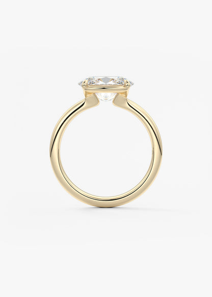 Oval Solitaire With Raised Basket Gallery Lab Grown Diamond Engagement Ring
