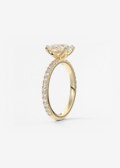 Oval Solitaire With Raised Basket Gallery Lab Grown Diamond Engagement Ring