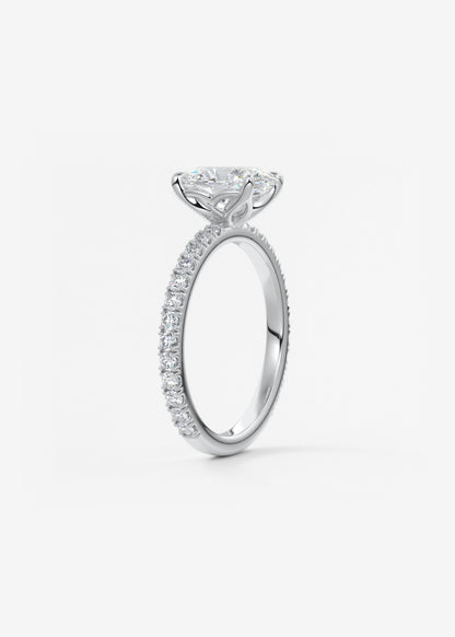 Oval Solitaire With Raised Basket Gallery Lab Grown Diamond Engagement Ring