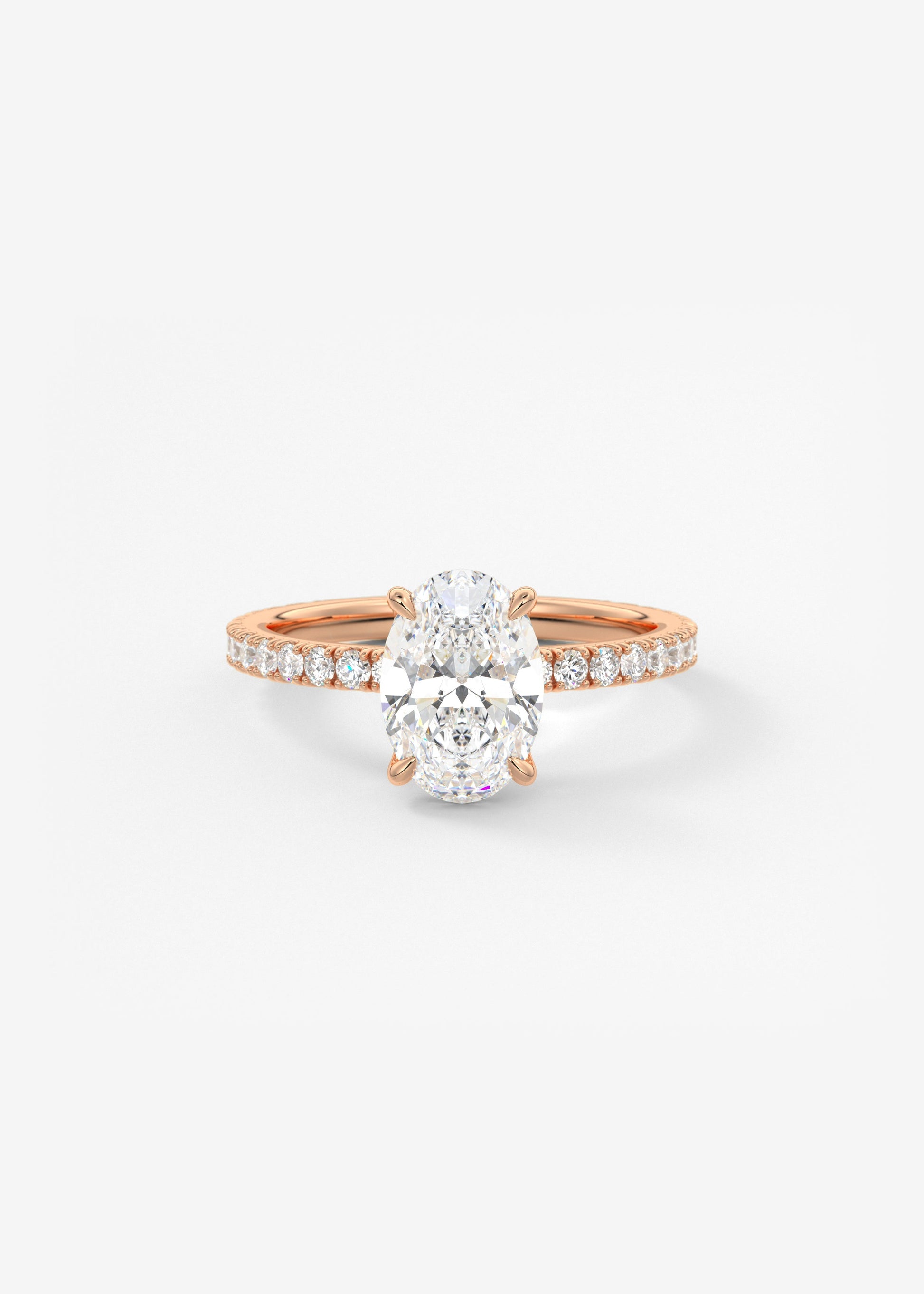 Oval Solitaire With Raised Basket Gallery Lab Grown Diamond Engagement Ring