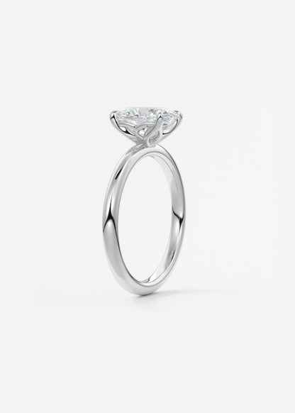 Oval Solitaire With Raised Basket Gallery Lab Grown Diamond Engagement Ring