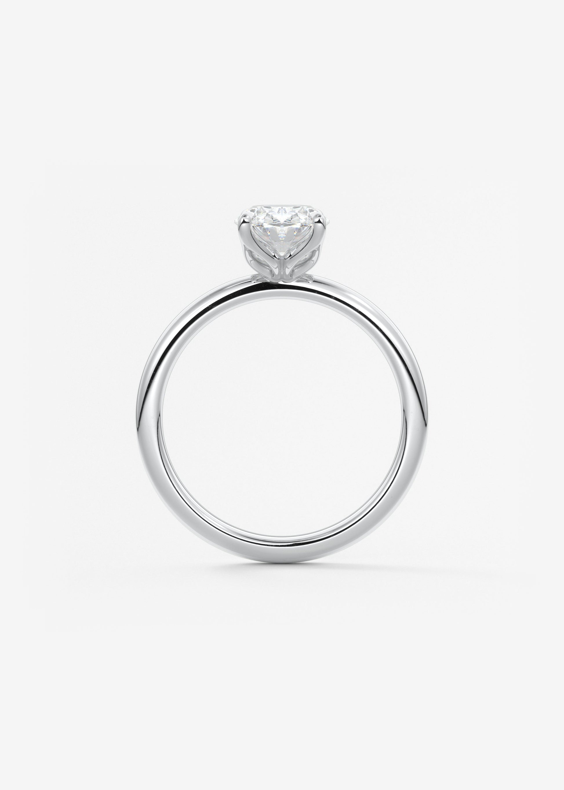 Oval Solitaire With Raised Basket Gallery Lab Grown Diamond Engagement Ring