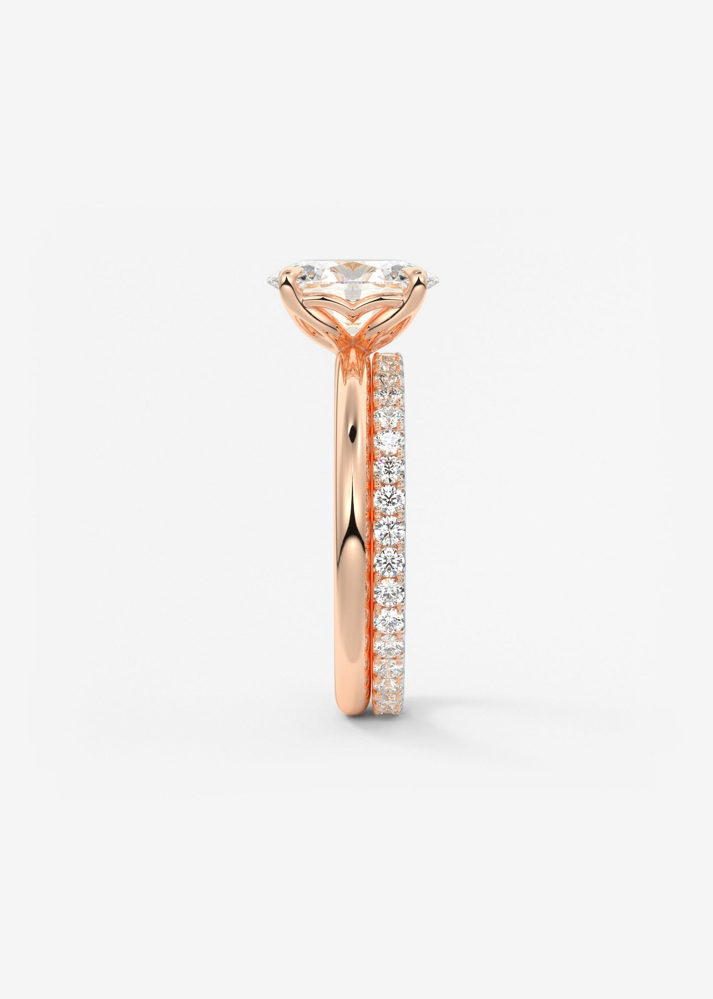 Oval Solitaire With Raised Basket Gallery Lab Grown Diamond Engagement Ring