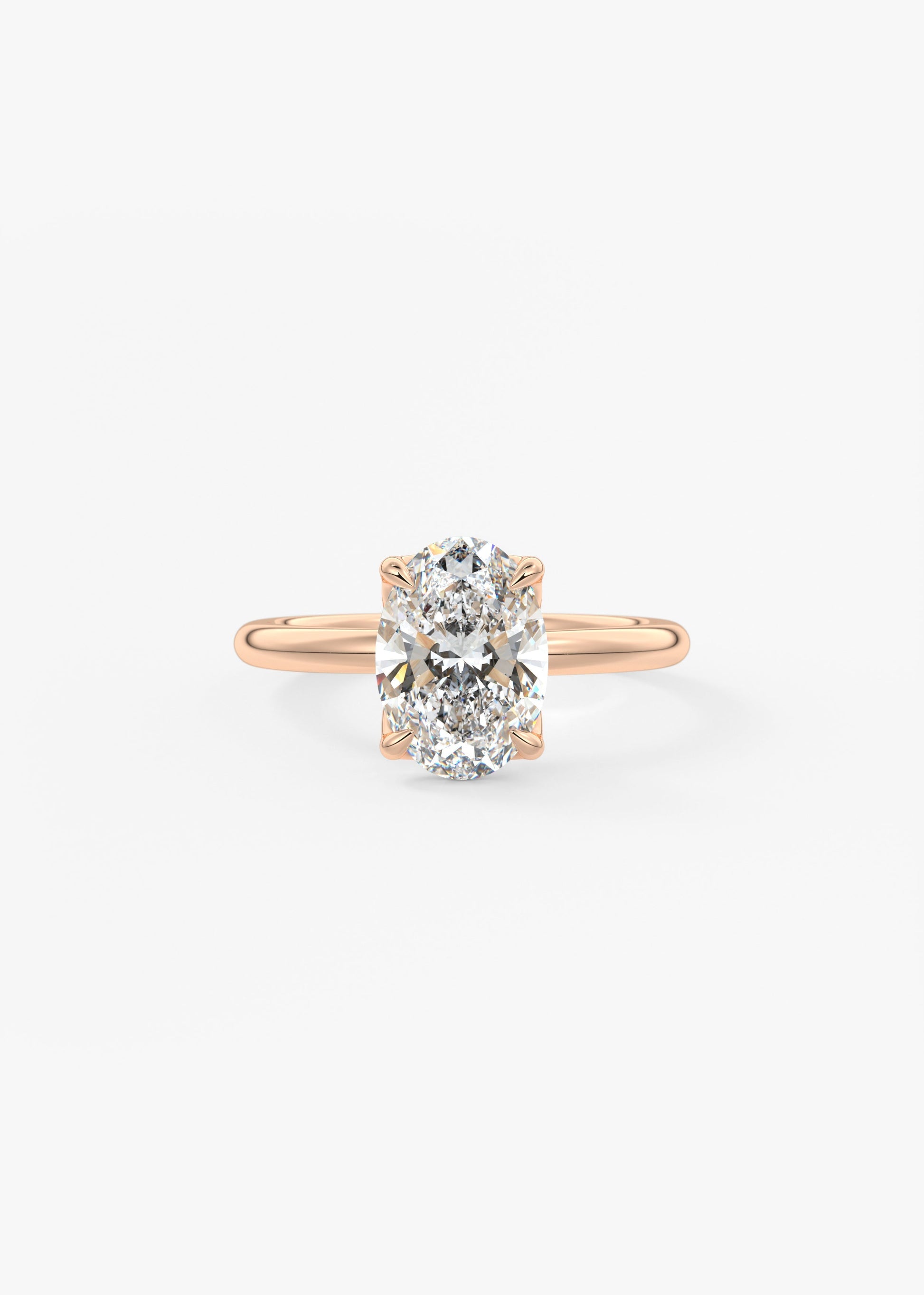 Oval Solitaire With Raised Basket Gallery Lab Grown Diamond Engagement Ring