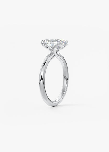 Oval Solitaire With Raised Basket Gallery Lab Grown Diamond Engagement Ring