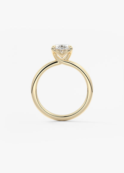 Oval Solitaire With Raised Basket Gallery Lab Grown Diamond Engagement Ring