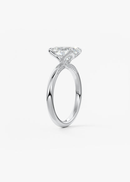 Oval Solitaire With Raised Basket Gallery Lab Grown Diamond Engagement Ring