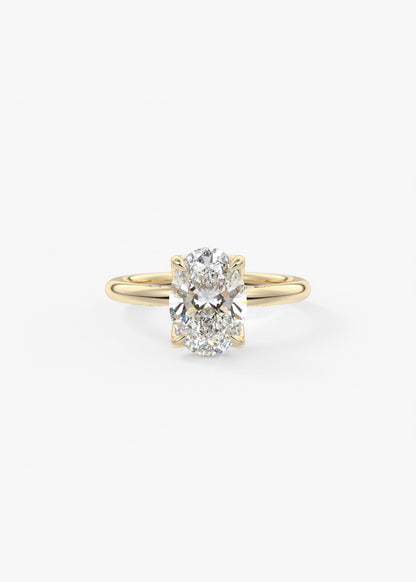 Oval Solitaire With Raised Basket Gallery Lab Grown Diamond Engagement Ring