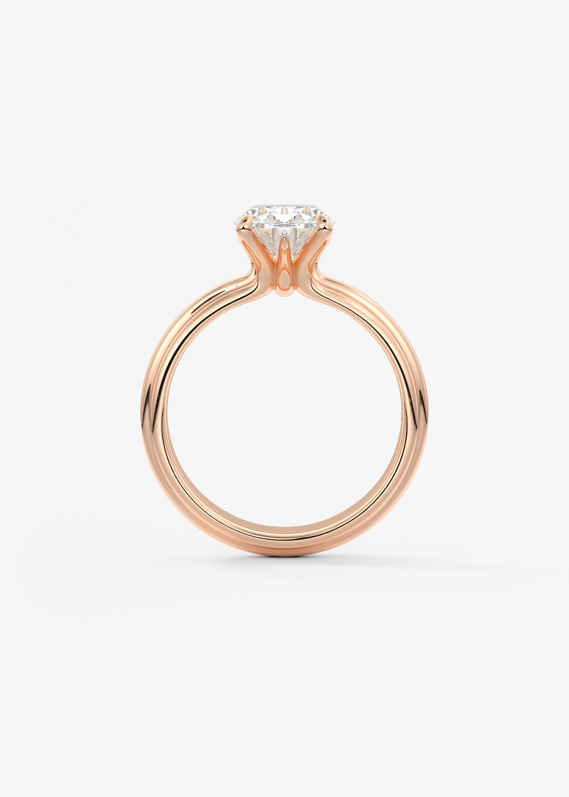 Oval Solitaire With Raised Basket Gallery Lab Grown Diamond Engagement Ring