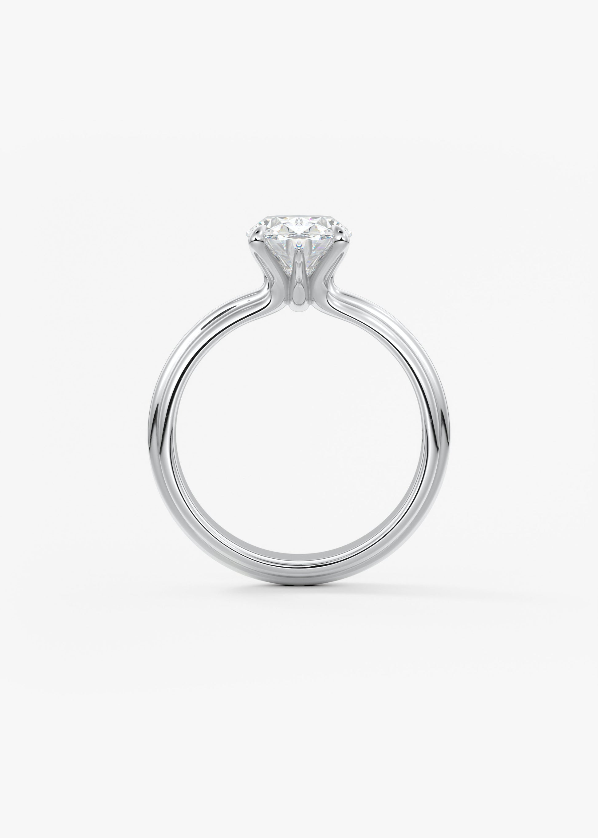 Oval Solitaire With Raised Basket Gallery Lab Grown Diamond Engagement Ring
