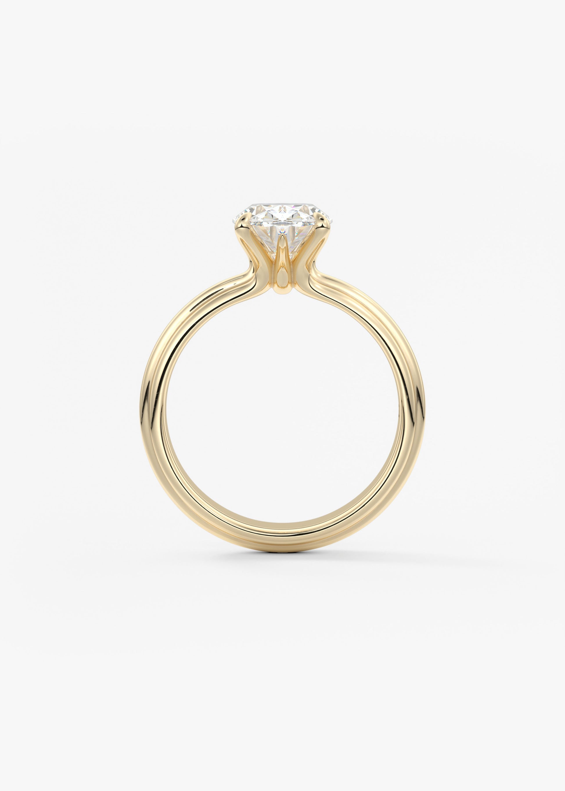 Oval Solitaire With Raised Basket Gallery Lab Grown Diamond Engagement Ring