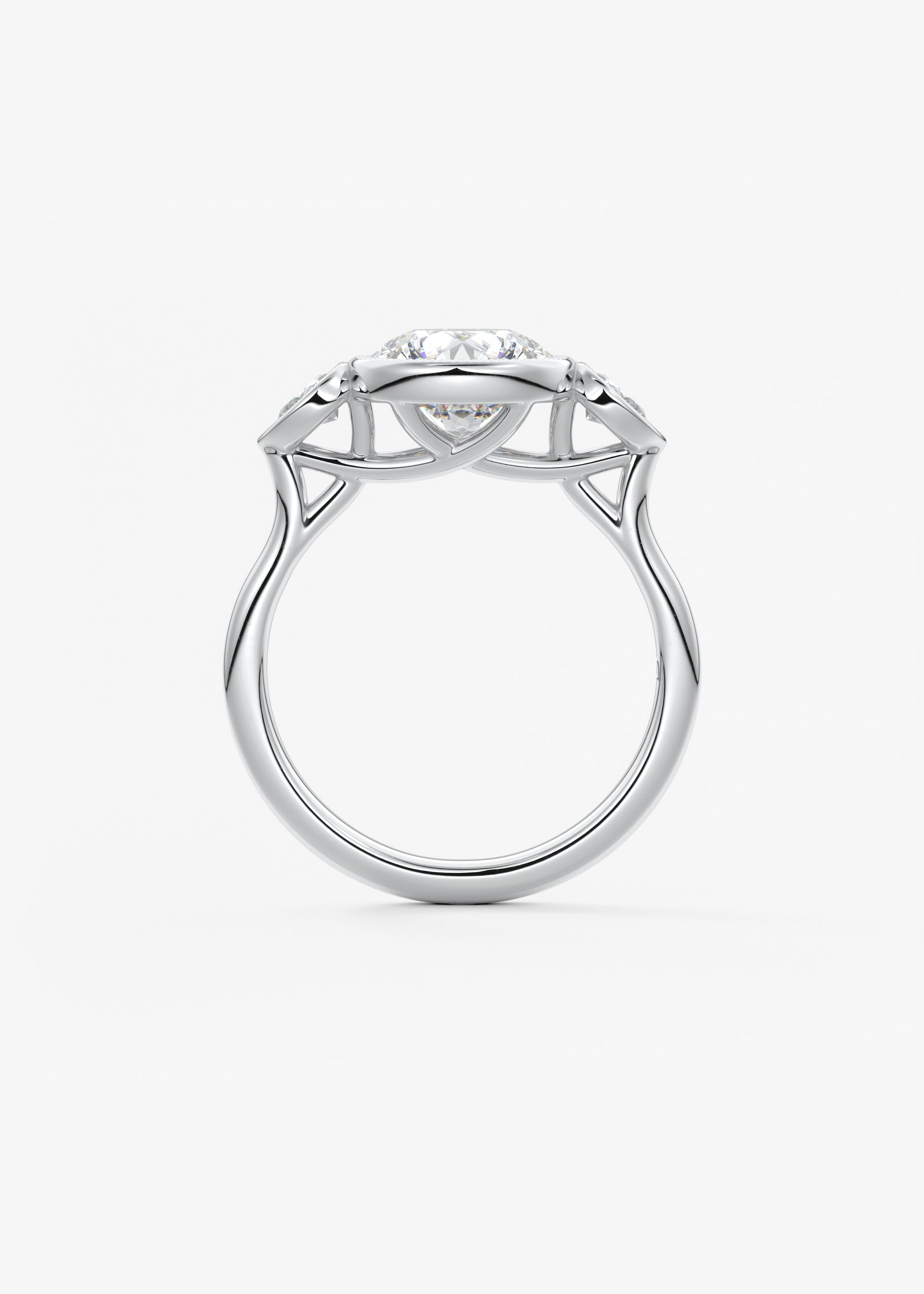Oval Solitaire With Raised Basket Gallery Lab Grown Diamond Engagement Ring
