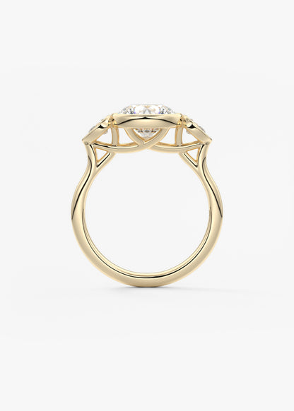 Oval Solitaire With Raised Basket Gallery Lab Grown Diamond Engagement Ring
