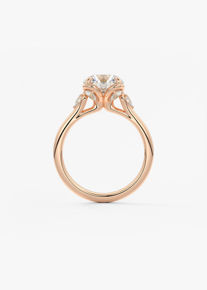 Oval Solitaire With Raised Basket Gallery Lab Grown Diamond Engagement Ring