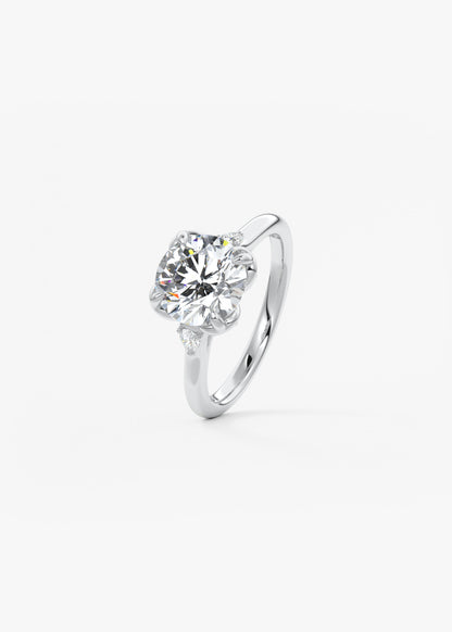 Oval Solitaire With Raised Basket Gallery Lab Grown Diamond Engagement Ring