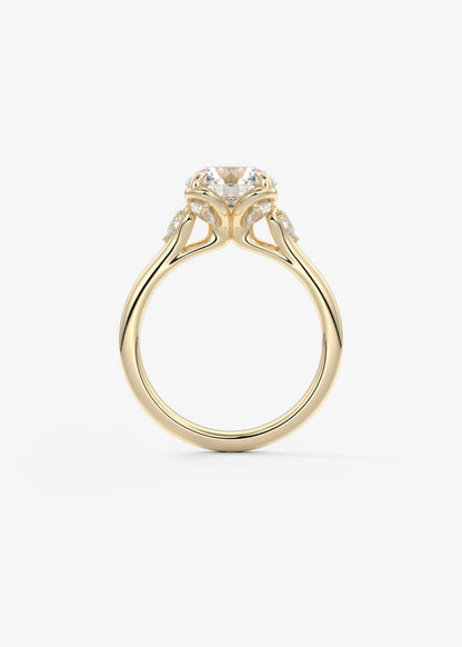 Oval Solitaire With Raised Basket Gallery Lab Grown Diamond Engagement Ring