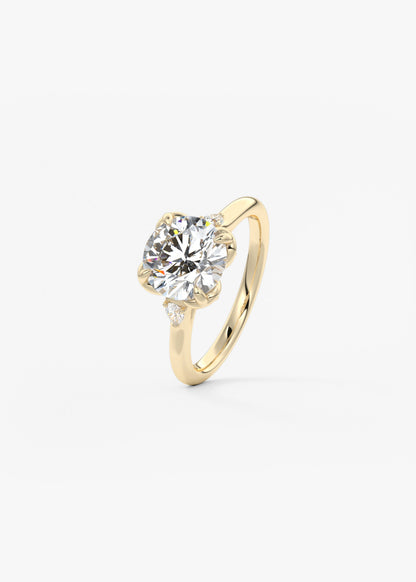 Oval Solitaire With Raised Basket Gallery Lab Grown Diamond Engagement Ring
