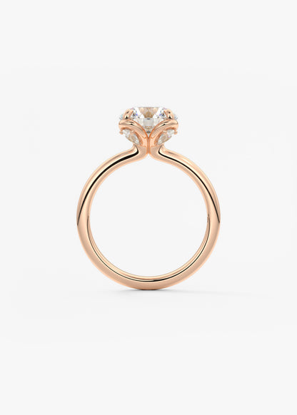 Oval Solitaire With Raised Basket Gallery Lab Grown Diamond Engagement Ring