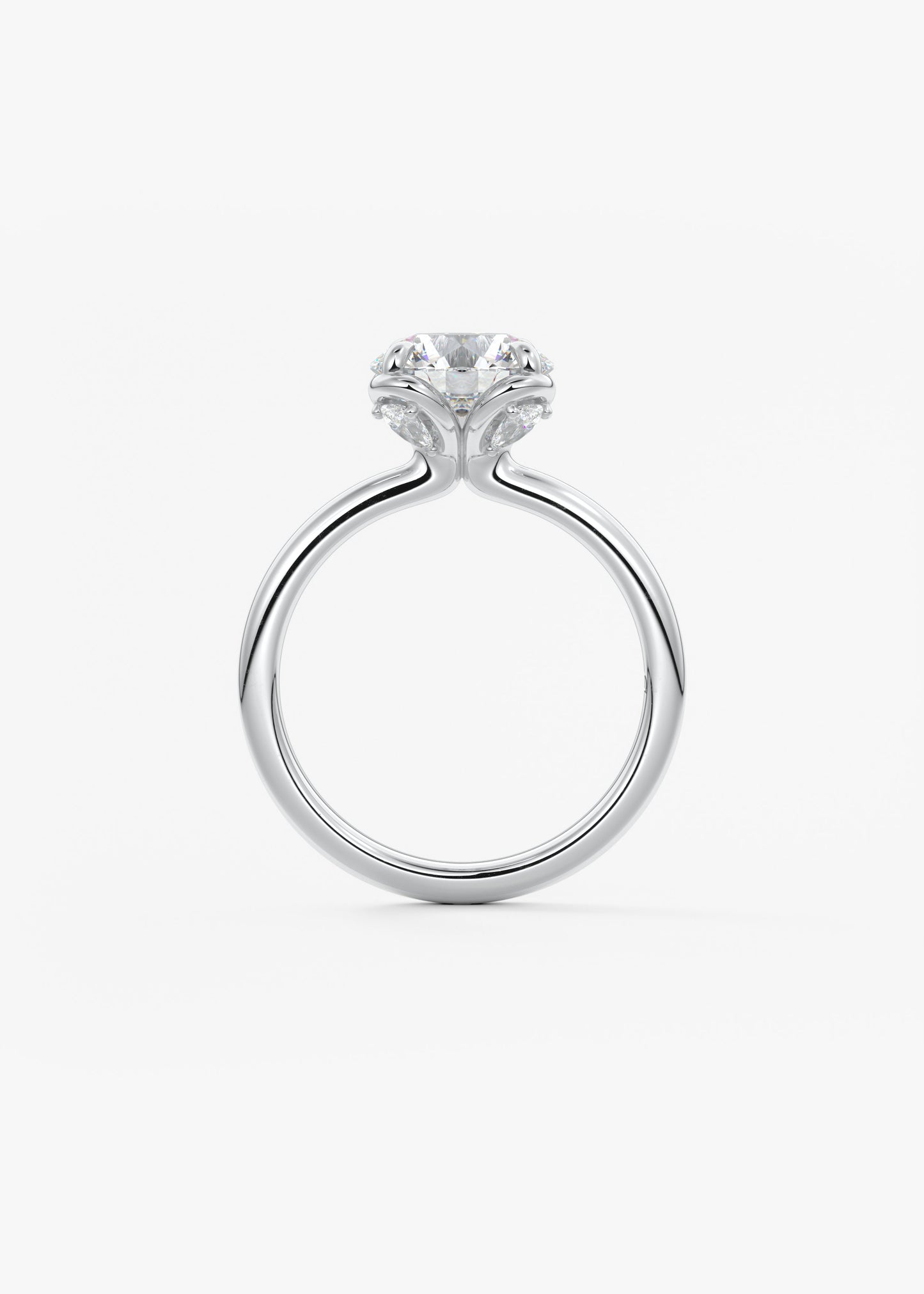 Oval Solitaire With Raised Basket Gallery Lab Grown Diamond Engagement Ring