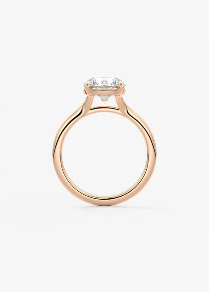 Oval Solitaire With Raised Basket Gallery Lab Grown Diamond Engagement Ring