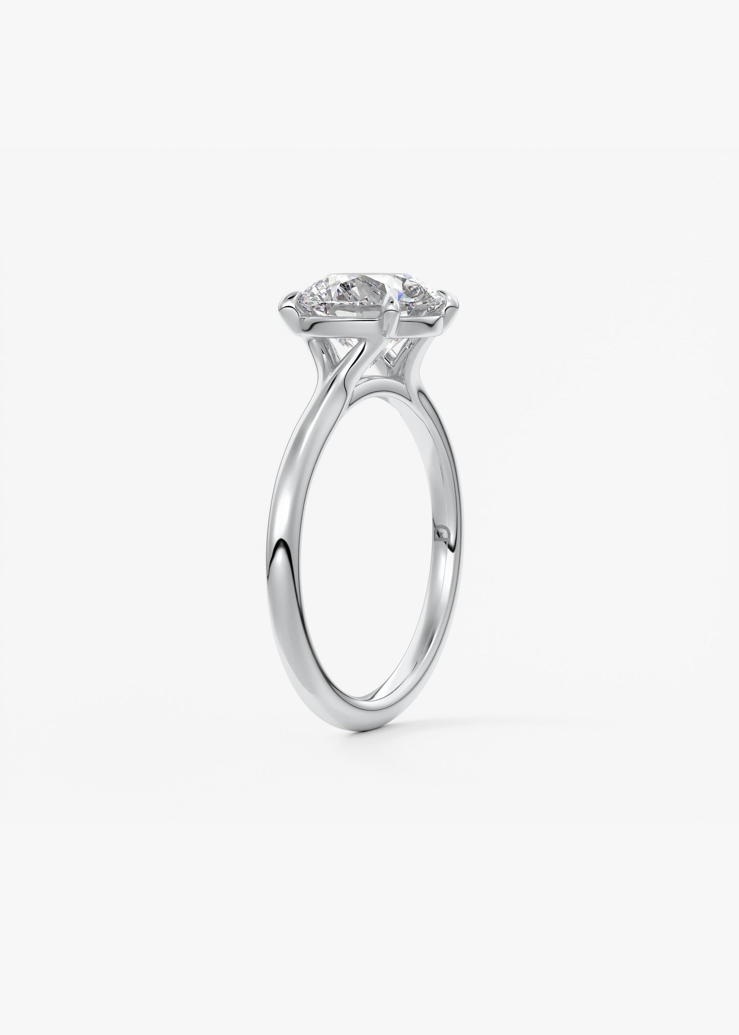 Oval Solitaire With Raised Basket Gallery Lab Grown Diamond Engagement Ring
