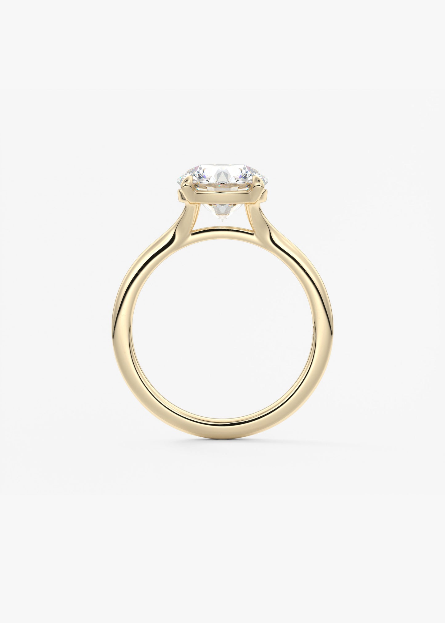 Oval Solitaire With Raised Basket Gallery Lab Grown Diamond Engagement Ring