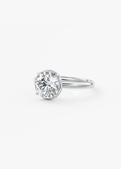 Oval Solitaire With Raised Basket Gallery Lab Grown Diamond Engagement Ring