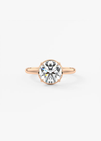Oval Solitaire With Raised Basket Gallery Lab Grown Diamond Engagement Ring