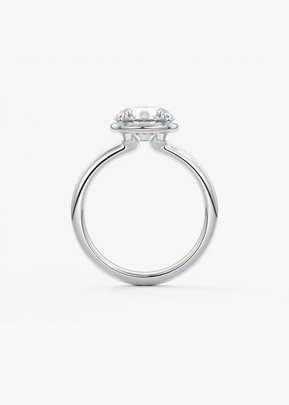 Oval Solitaire With Raised Basket Gallery Lab Grown Diamond Engagement Ring