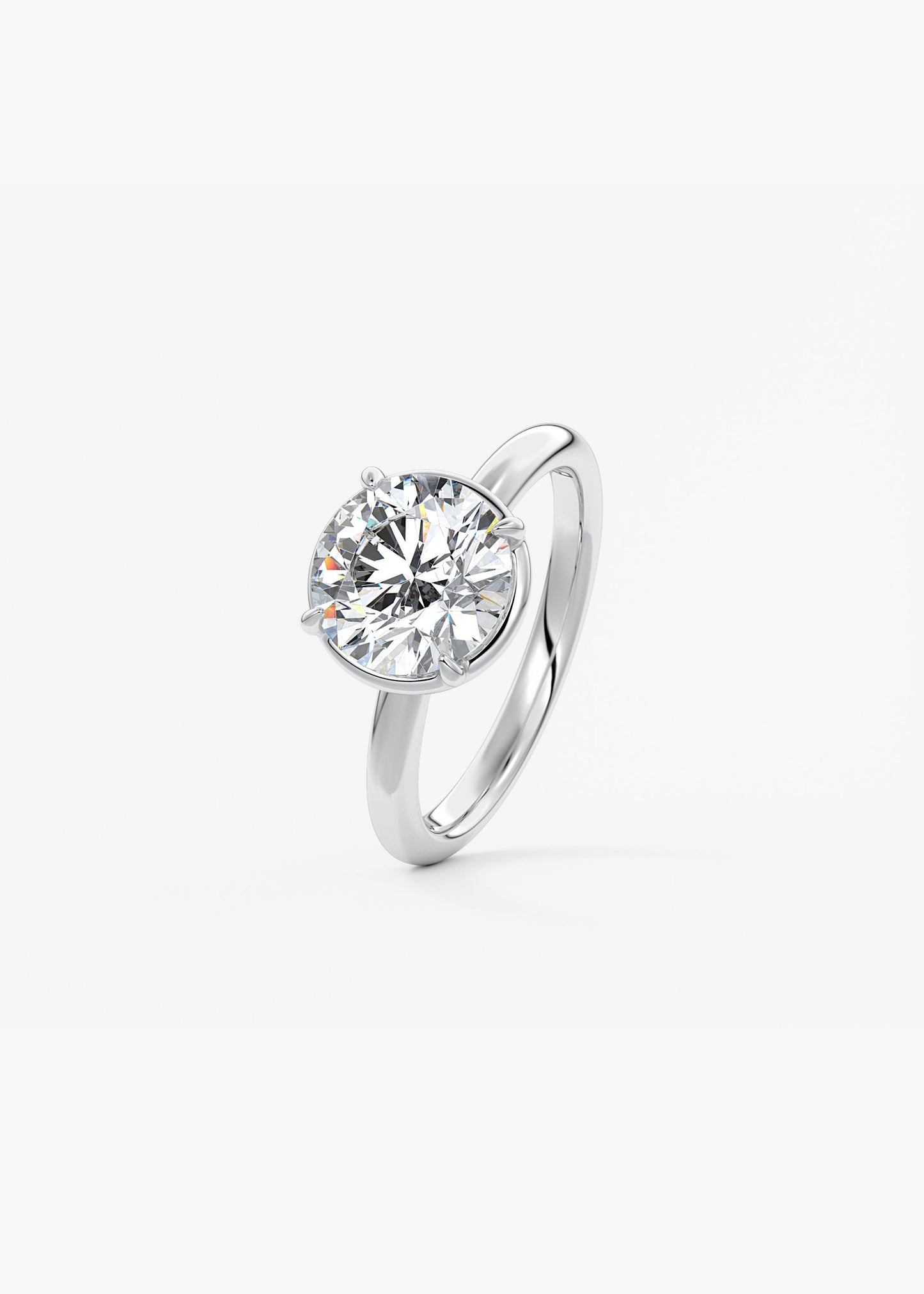 Oval Solitaire With Raised Basket Gallery Lab Grown Diamond Engagement Ring