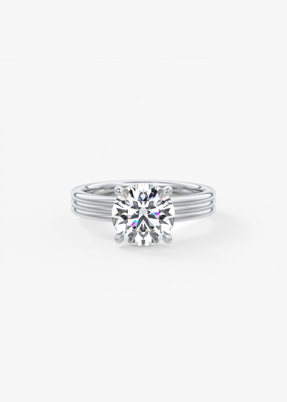 Oval Solitaire With Raised Basket Gallery Lab Grown Diamond Engagement Ring