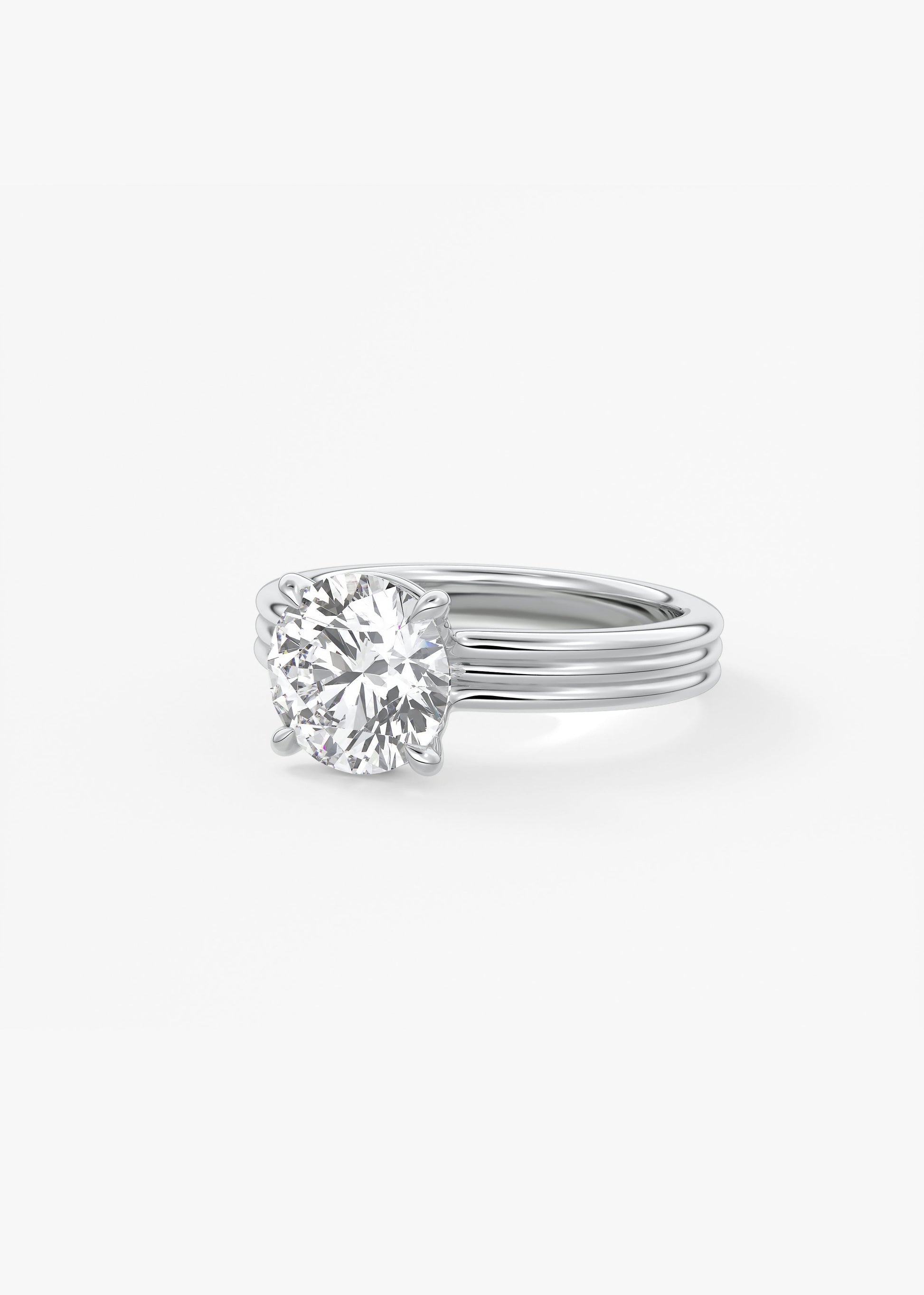Oval Solitaire With Raised Basket Gallery Lab Grown Diamond Engagement Ring