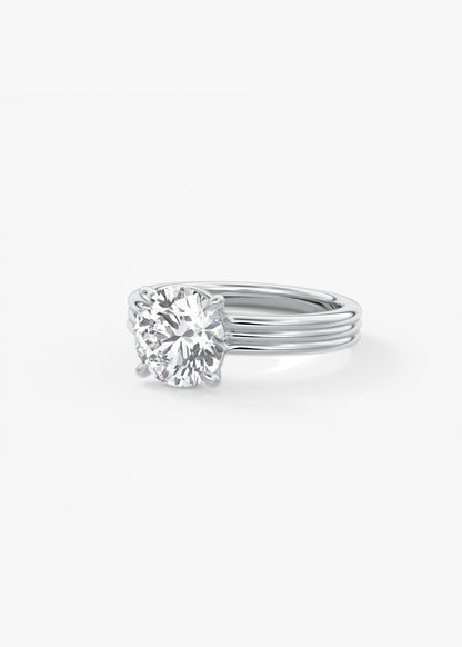 Oval Solitaire With Raised Basket Gallery Lab Grown Diamond Engagement Ring