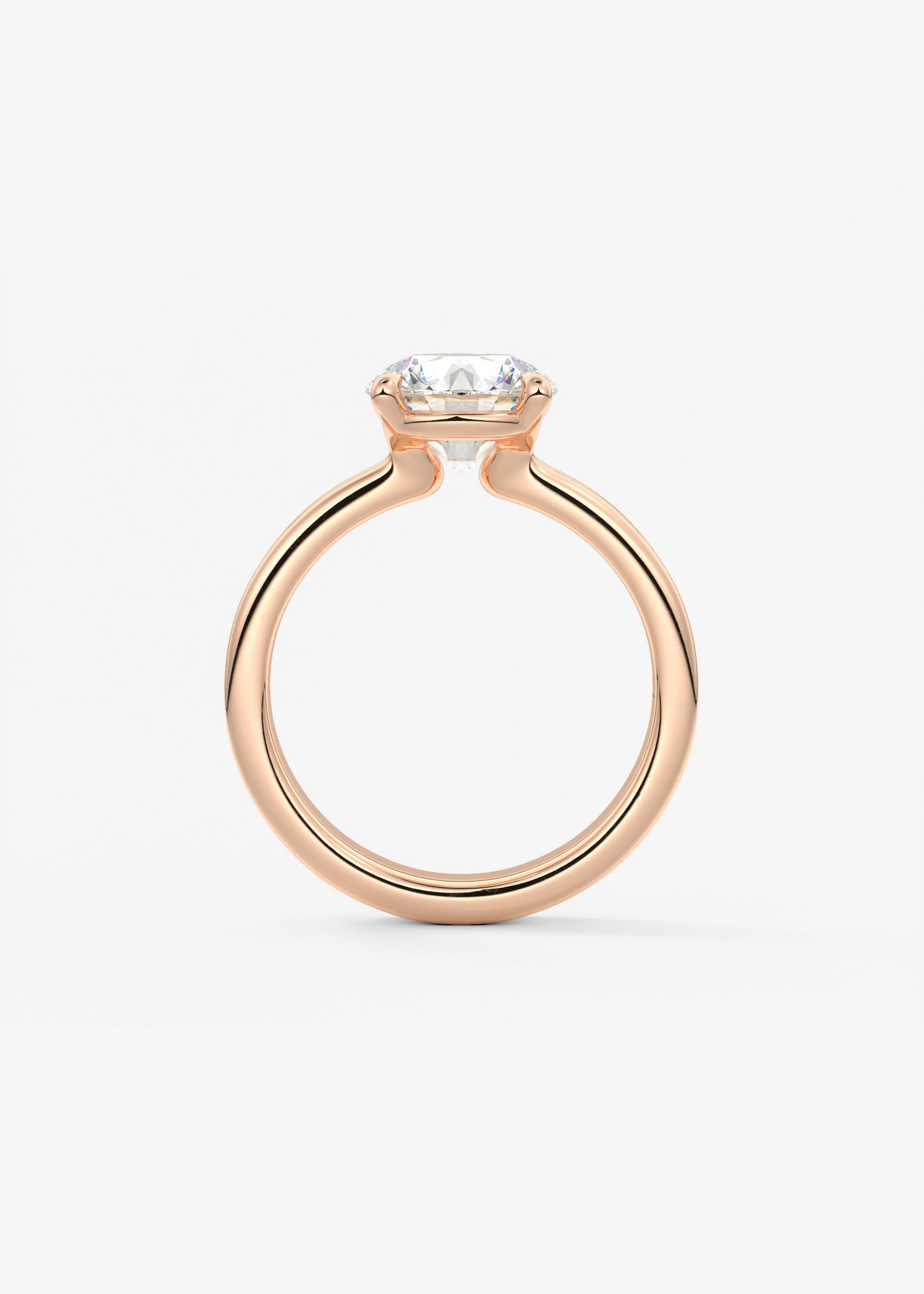 Oval Solitaire With Raised Basket Gallery Lab Grown Diamond Engagement Ring