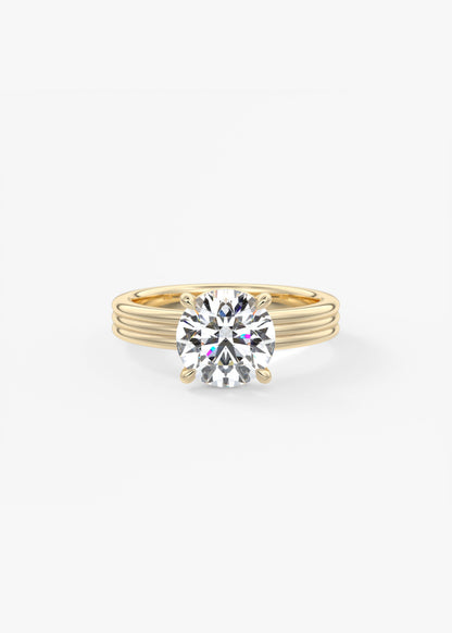 Oval Solitaire With Raised Basket Gallery Lab Grown Diamond Engagement Ring