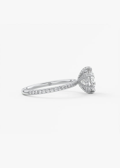 Oval Solitaire With Raised Basket Gallery Lab Grown Diamond Engagement Ring