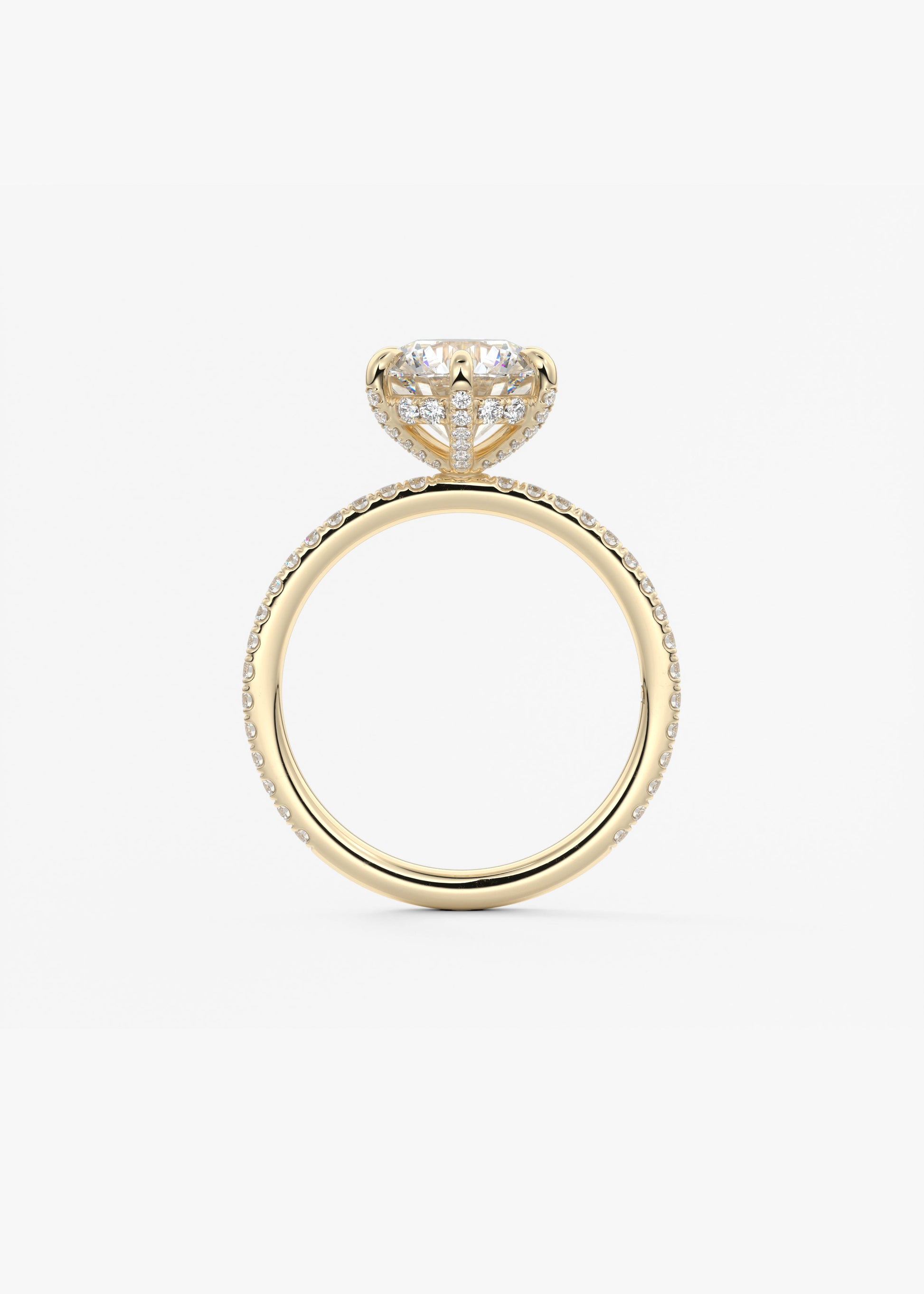 Oval Solitaire With Raised Basket Gallery Lab Grown Diamond Engagement Ring