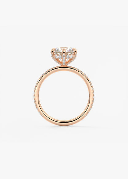 Oval Solitaire With Raised Basket Gallery Lab Grown Diamond Engagement Ring