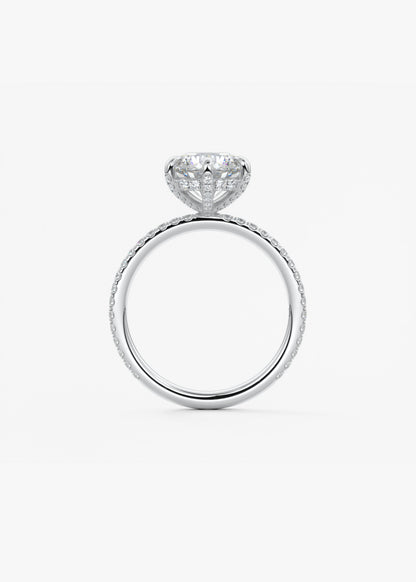 Oval Solitaire With Raised Basket Gallery Lab Grown Diamond Engagement Ring