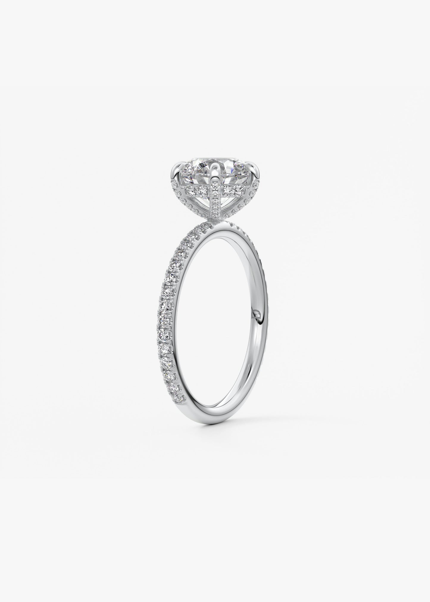 Oval Solitaire With Raised Basket Gallery Lab Grown Diamond Engagement Ring